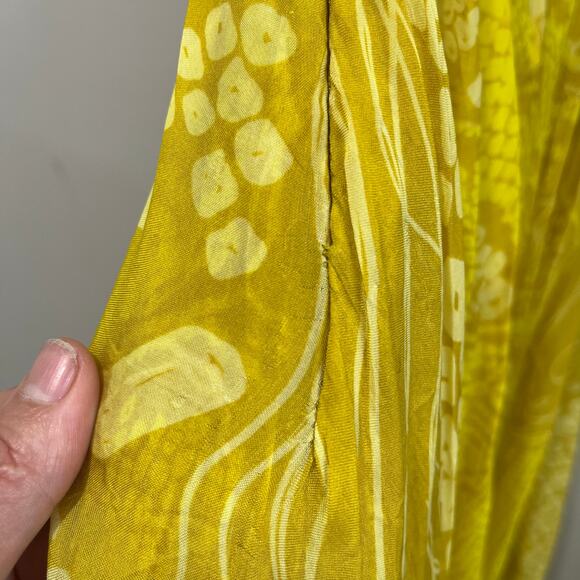 Saaksha & Kinni Bandhani Strapless Yellow Gown NWT Formal Maxi Dress XS - Picture 6 of 12